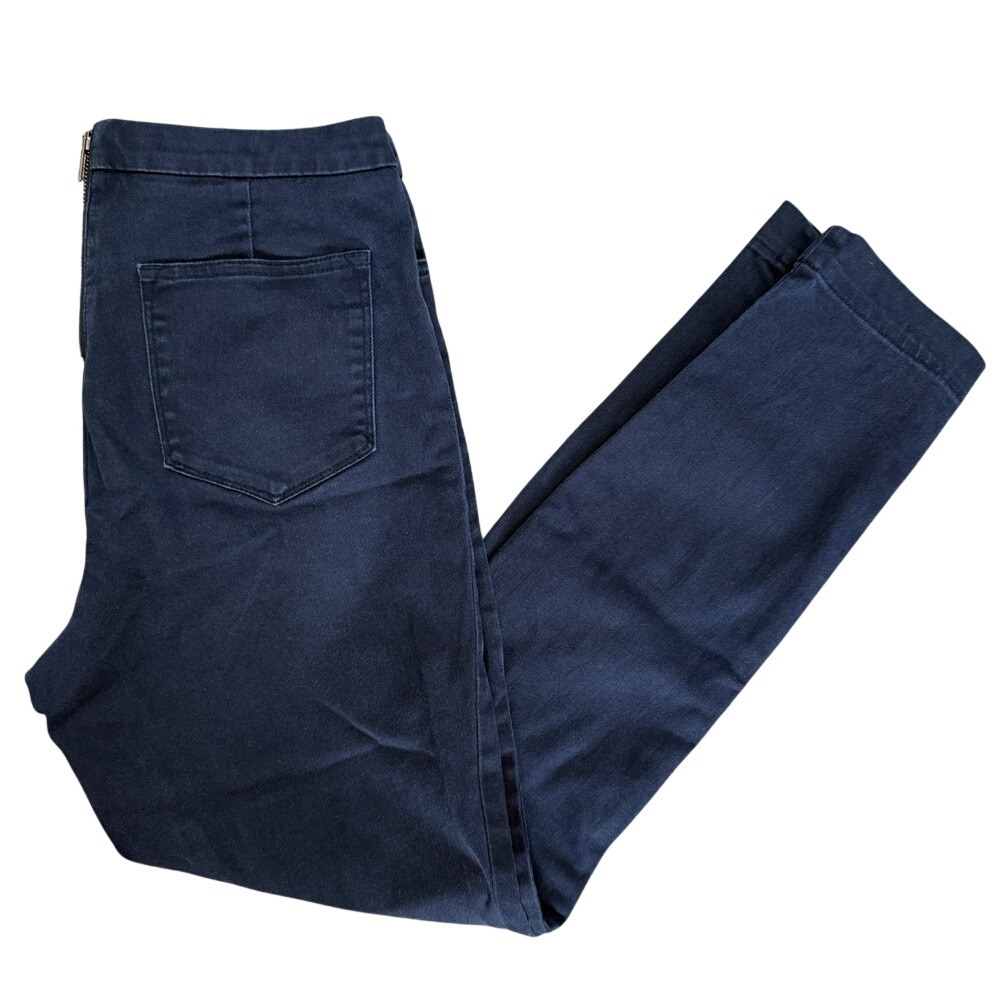 J. CREW Dannie Women Jeans Navy Blue Flat Front Zipper Fly‎ Stretch Pants Size 6